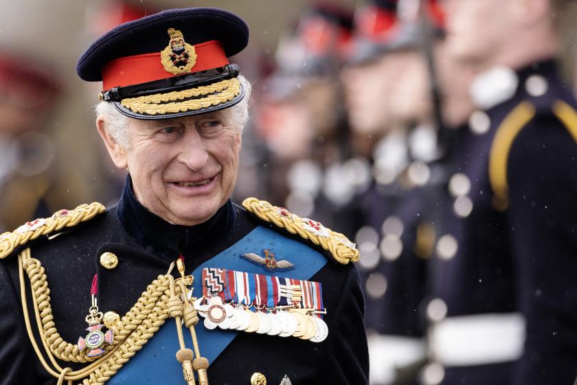 Britain's King Charles III inspects graduating officer cadets march during the 200th Sovereign's Parade at the Royal Military Academy, Sandhurst, southwest of London on April 14, 2023. Dan Kitwood / POOL / AFP Britain's King Charles III inspects graduating officer cadets march during the 200th Sovereign's Parade at the Royal Military Academy, Sandhurst, southwest of London on April 14, 2023. Dan Kitwood / POOL / AFP