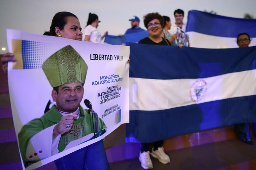 Nicaraguan citizens gather to commemorate the fifth anniversary of the April 2018 demonstrations against the Government of Nicaragua, on the coastal strip in Panama City, Panama, 19 April 2023. The Government of Nicaragua chaired by Daniel Ortega and his wife, Vice President Rosario Murillo, responded with force against protestors in 2018. EPA/Bienvenido Velasco Nicaraguan citizens gather to commemorate the fifth anniversary of the April 2018 demonstrations against the Government of Nicaragua, on the coastal strip in Panama City, Panama, 19 April 2023. The Government of Nicaragua chaired by Daniel Ortega and his wife, Vice President Rosario Murillo, responded with force against protestors in 2018. EPA/Bienvenido Velasco
