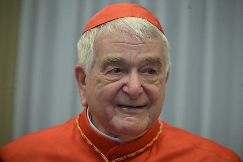 Newly elevated cardinal, Swiss prelate Emil Paul Tscherrig, attends a courtesy visit of relatives following a consistory for the creation of 21 new cardinals in The Vatican on September 30, 2023. Pope Francis elevates 21 clergymen from all corners of the world to the rank of cardinal -- most of whom may one day cast ballots to elect his successor. Tiziana FABI / AFP Newly elevated cardinal, Swiss prelate Emil Paul Tscherrig, attends a courtesy visit of relatives following a consistory for the creation of 21 new cardinals in The Vatican on September 30, 2023. Pope Francis elevates 21 clergymen from all corners of the world to the rank of cardinal -- most of whom may one day cast ballots to elect his successor. Tiziana FABI / AFP