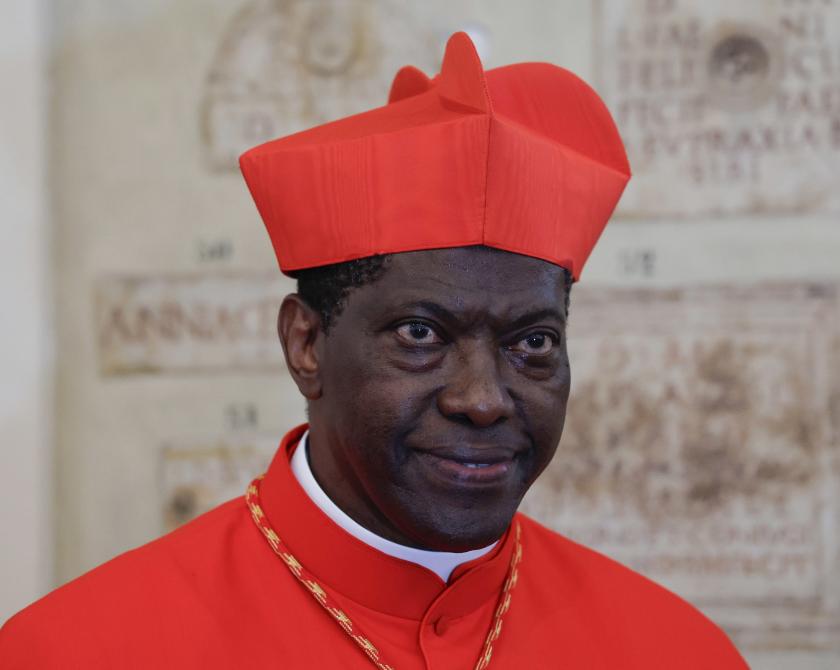 New Cardinal Protase Rugambwa poses at the end of the consistory ceremony, Vatican City, 30 September 2023. The pontiff appointed 21 new cardinals. EPA/GIUSEPPE LAMI New Cardinal Protase Rugambwa poses at the end of the consistory ceremony, Vatican City, 30 September 2023. The pontiff appointed 21 new cardinals. EPA/GIUSEPPE LAMI