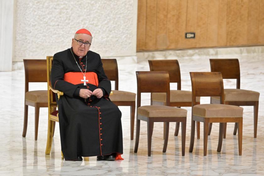 Polish cardinal Stanislaw Marian Rylko attends an audience to the participants of the live nativity scene of Santa Maria Maggiore, on December 16, 2023 at Paul-VI hall in The Vatican. Andreas SOLARO / AFP Polish cardinal Stanislaw Marian Rylko attends an audience to the participants of the live nativity scene of Santa Maria Maggiore, on December 16, 2023 at Paul-VI hall in The Vatican. Andreas SOLARO / AFP