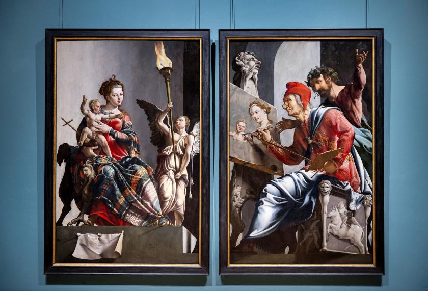 Installatie 'De Heilige Lucas schildert de Madonna' in Frans Hals Museum Installatie 'De Heilige Lucas schildert de Madonna' in Frans Hals Museum