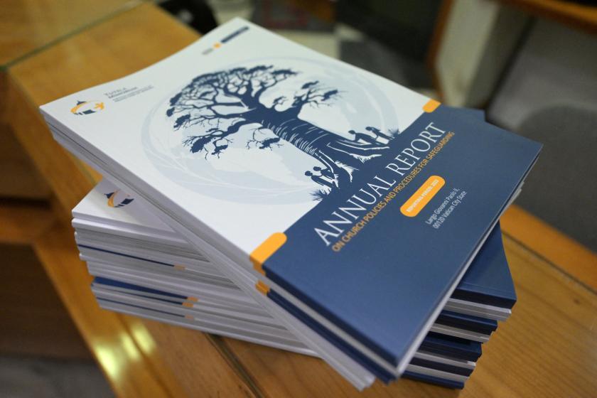 A picture shows the first annual report of the Pontifical Commission for the Protection of Minors (PCPM) during a press conference, in The Vatican, on October 29, 2024. Pope Francis's commission to protect minors said on October 29, 2024 a better way was needed to rid the Church of priests who have been sanctioned more than once for sexual abuse. The reality of priests who commit recurring abuse shows the need for a "disciplinary or administrative" process for an "efficient path for resignation or removal from office", its inaugural report said. A picture shows the first annual report of the Pontifical Commission for the Protection of Minors (PCPM) during a press conference, in The Vatican, on October 29, 2024. Pope Francis's commission to protect minors said on October 29, 2024 a better way was needed to rid the Church of priests who have been sanctioned more than once for sexual abuse. The reality of priests who commit recurring abuse shows the need for a "disciplinary or administrative" process for an "efficient path for resignation or removal f