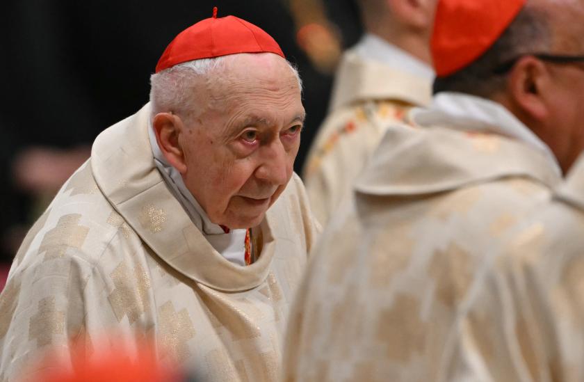 Italian cardinal Angelo Acerbi attends a mass with the new Cardinals at St Peter's basilica in The Vatican, on December 8, 2024. Andreas SOLARO / AFP