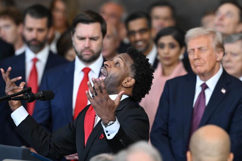 Pastor of 180 Church Lorenzo Sewell delivers a benediction after President Donald Trump was sworn in as the 47th US President in the US Capitol Rotunda in Washington, DC, USA, 20 January 2025. EPA/SAUL LOEB Pastor of 180 Church Lorenzo Sewell delivers a benediction after President Donald Trump was sworn in as the 47th US President in the US Capitol Rotunda in Washington, DC, USA, 20 January 2025. EPA/SAUL LOEB