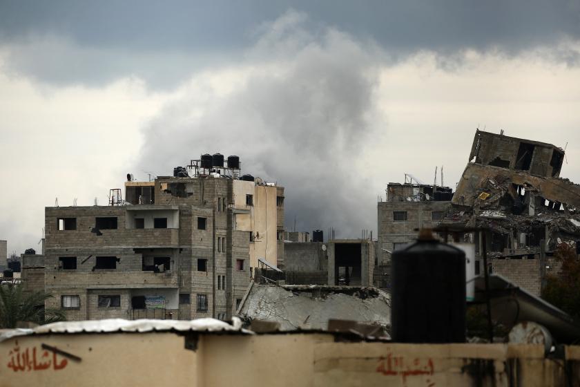 Smoke billows after an Israeli strike near the Bureij refugee camp in the central Gaza Strip on March 21, 2025. Gaza's civil defence agency said on March 20, that 504 people had been killed since the bombardment resumed, one of the highest tolls since the war began more than 17 months ago with Hamas's attack on Israel. Eyad BABA / AFP Smoke billows after an Israeli strike near the Bureij refugee camp in the central Gaza Strip on March 21, 2025. Gaza's civil defence agency said on March 20, that 504 people had been killed since the bombardment resumed, one of the highest tolls since the war began more than 17 months ago with Hamas's attack on Israel. Eyad BABA / AFP