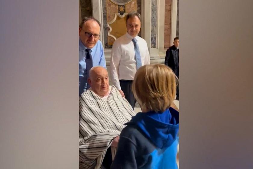 This video grab taken from a footage released by Ansa shows Pope Francis, who is recovering from life-threatening pneumonia, during an unscheduled visit to St Peter's Basilica in The Vatican on April 10, 2025. ANSA / AFP This video grab taken from a footage released by Ansa shows Pope Francis, who is recovering from life-threatening pneumonia, during an unscheduled visit to St Peter's Basilica in The Vatican on April 10, 2025. ANSA / AFP
