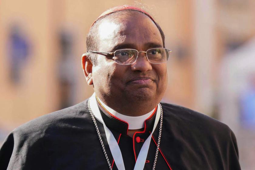 Indian cardinal Anthony Poola arrives for the seventh congregation meeting at The Vatican, on April 30, 2025. Dimitar DILKOFF / AFP