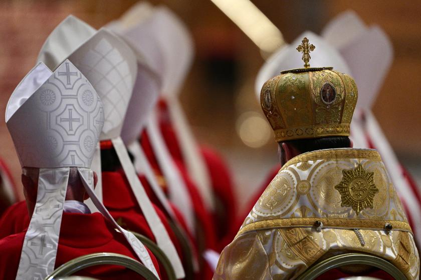 Cardinals attend the Seventh Novemdiale mass at St Peter's basilica, following the funeral of the Pope and ahead of the conclave, in The Vatican, on May 2, 2025. Tiziana FABI / AFP Cardinals attend the Seventh Novemdiale mass at St Peter's basilica, following the funeral of the Pope and ahead of the conclave, in The Vatican, on May 2, 2025. Tiziana FABI / AFP