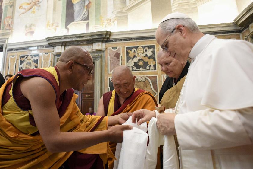 This photo taken and handout on May 19, 2025 by The Vatican Media shows Pope Leo XIV during an meeting with a ecumenical and inter-religious delegation in The Vatican. Handout / VATICAN MEDIA / AFP This photo taken and handout on May 19, 2025 by The Vatican Media shows Pope Leo XIV during an meeting with a ecumenical and inter-religious delegation in The Vatican. Handout / VATICAN MEDIA / AFP