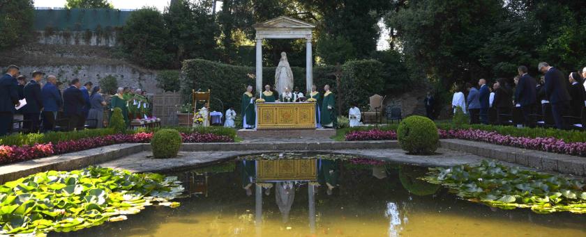 A handout picture provided by the Vatican Media shows Pope Leo XIV leading the Mass for the Care of Creation in Castel Gandolfo, Italy, 09 July 2025. EPA/VATICAN MEDIA A handout picture provided by the Vatican Media shows Pope Leo XIV leading the Mass for the Care of Creation in Castel Gandolfo, Italy, 09 July 2025. EPA/VATICAN MEDIA