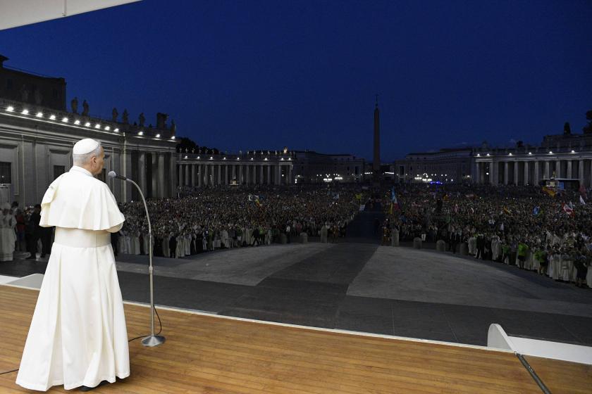 This handout photo taken on July 29, 2025 and released by the Vatican press office, Vatican Media, shows Pope Leo XIV addressing pilgrims gathered in St. Peter's Square, during the opening of the Youth Jubilee Mass, at the Vatican. Tens of thousands of young Catholics from all over the world gathered on July 29, 2025, in Rome for a week of pilgrimage during the Vatican's Jubilee of Youth -- an event that takes place every 25 years. VATICAN MEDIA / AFP This handout photo taken on July 29, 2025 and released by the Vatican press office, Vatican Media, shows Pope Leo XIV addressing pilgrims gathered in St. Peter's Square, during the opening of the Youth Jubilee Mass, at the Vatican. Tens of thousands of young Catholics from all over the world gathered on July 29, 2025, in Rome for a week of pilgrimage during the Vatican's Jubilee of Youth -- an event that takes place every 25 years. VATICAN MEDIA / AFP