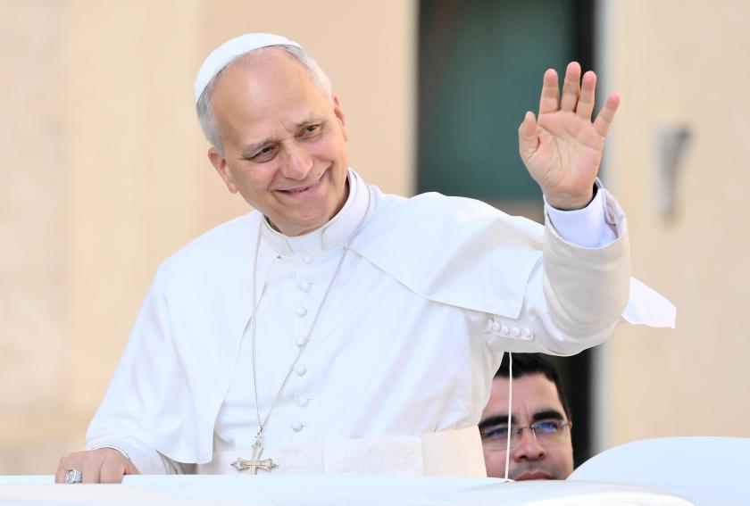 Pope Leo XIV arrives to lead the weekly general audience in Saint Peter's Square, Vatican City, 17 September 2025. EPA/ETTORE FERRARI