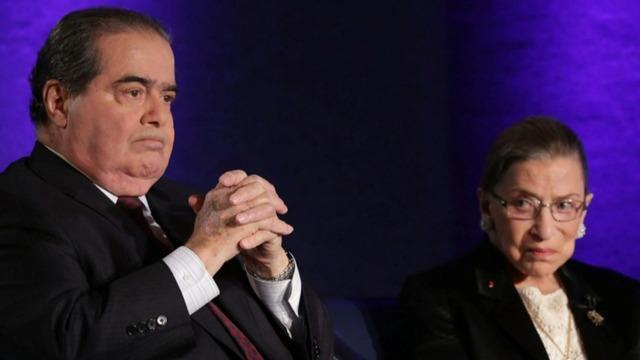 Antonin Scalia en Ruth Bader Ginsburg Antonin Scalia en Ruth Bader Ginsburg