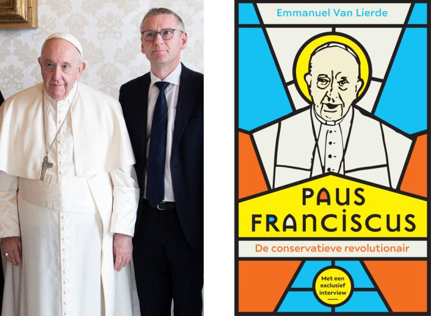 Paus Franciscus en Emmanuel Van Lierde Paus Franciscus en Emmanuel Van Lierde