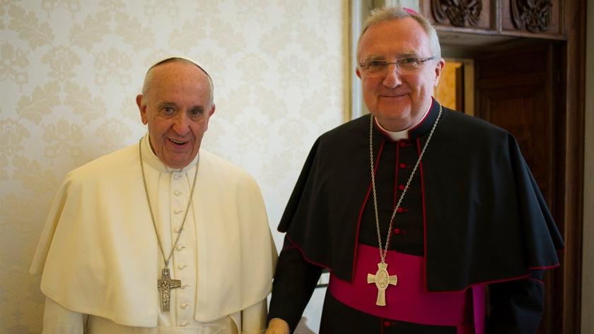 Pope Francis with Archbishop Arthur Roche in May 2016 (VaticanNews) Roche