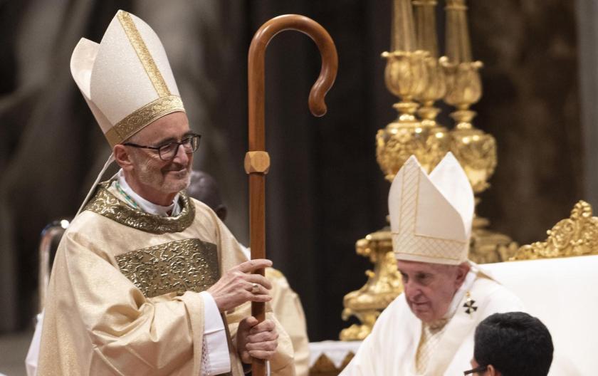 Pope Francis with Mons. Michael Czerny, during the Mass for episcopal ordinations, in St. Peter's Basilica at the Vatican, 04 October 2019. EPA/MAURIZIO BRAMBATTI Pope Francis with Mons. Michael Czerny, during the Mass for episcopal ordinations, in St. Peter's Basilica at the Vatican, 04 October 2019.
