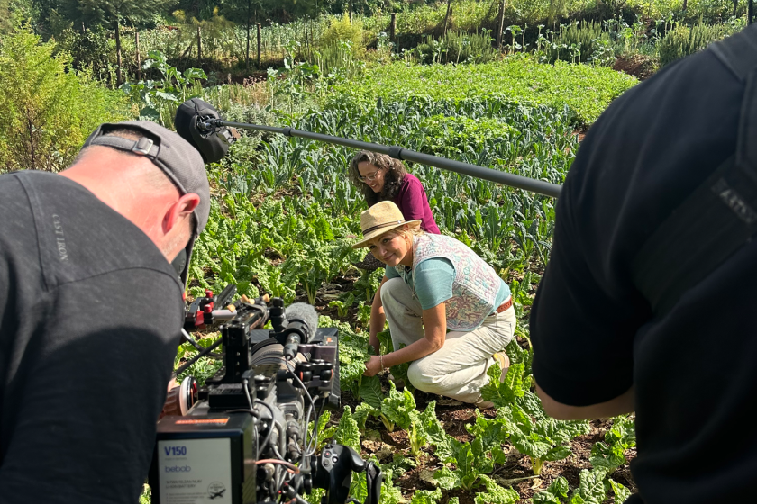 twee vrouwen op het land