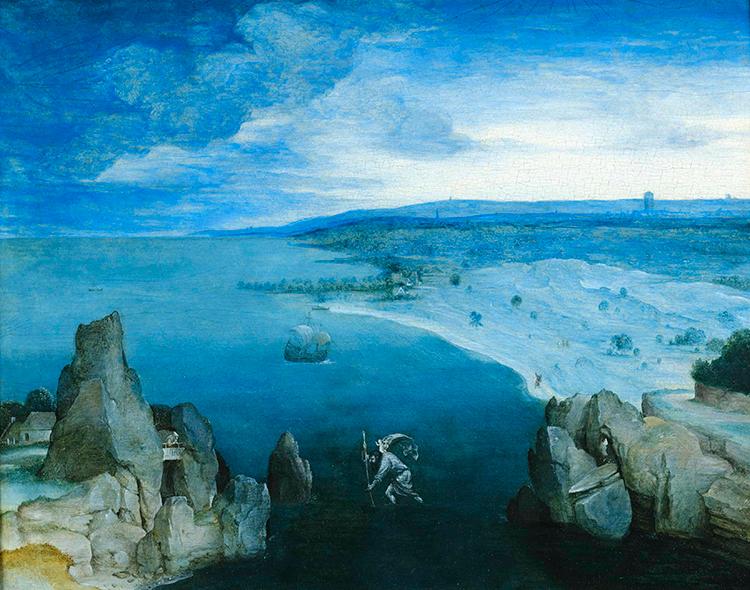 Joachim Patinir, Landschap met de heilige Christoffel. Joachim Patinir, Landschap met de heilige Christoffel.