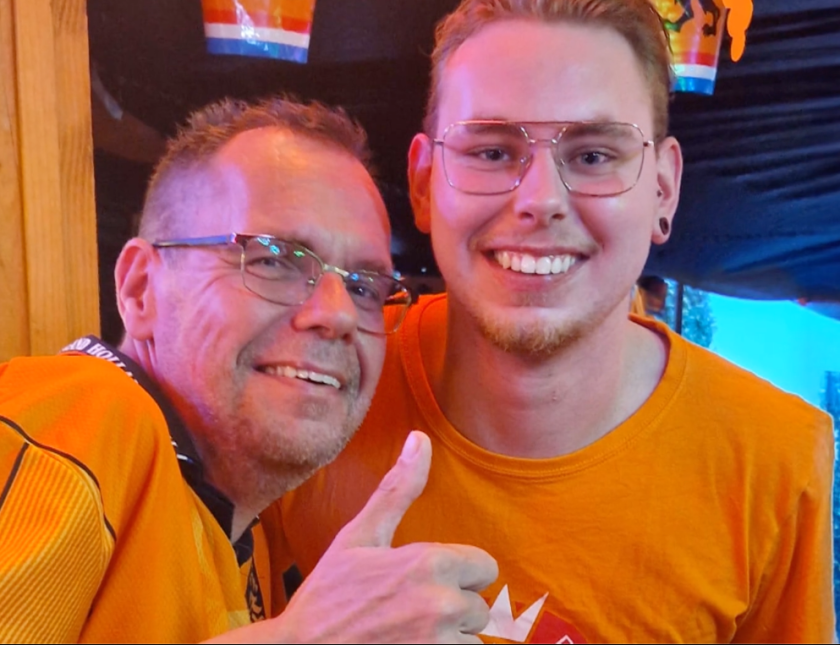 Bjarne met zijn vader Fred in Carnavalshart 