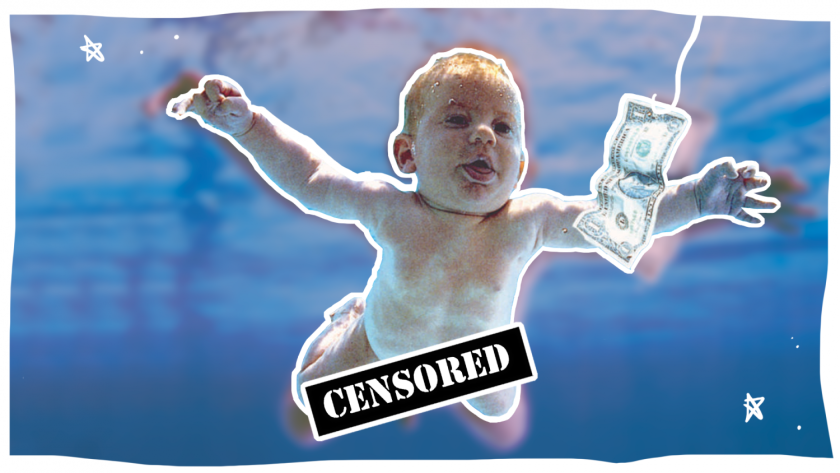 Is de beroemde cover van Nirvana met naakte baby, kinderporno? De platenhoes van Nirvana met naakte baby