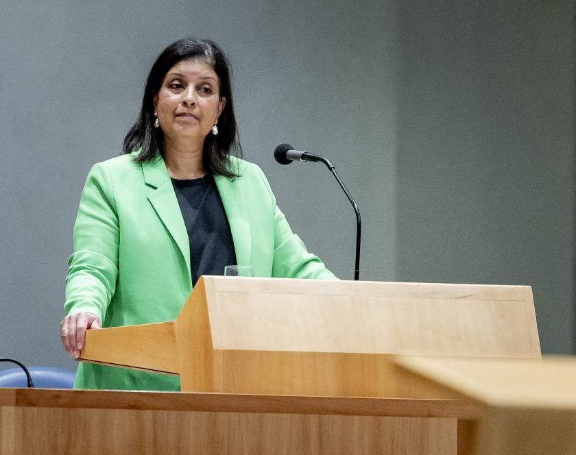 Staatssecretaris Mariëlle Paul op 28 november in de Tweede Kamer. Staatssecretaris Mariëlle Paul op 28 november in de Tweede Kamer.
