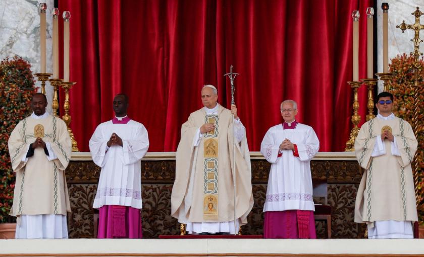 Pope Leo XIV leads a Holy Mass for the Beginning of the Pontificate, at St. Peter's Square, in Vatican City, 18 May 2025. EPA/GIUSEPPE LAMI Pope Leo XIV leads a Holy Mass for the Beginning of the Pontificate, at St. Peter's Square, in Vatican City, 18 May 2025. EPA/GIUSEPPE LAMI