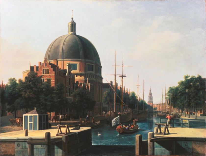 Gerrit Berckheyde, ‘Het Singel met de Ronde Lutherse Kerk’, Amsterdam, 1697. Gerrit Berckheyde, ‘Het Singel met de Ronde Lutherse Kerk’, Amsterdam, 1697.