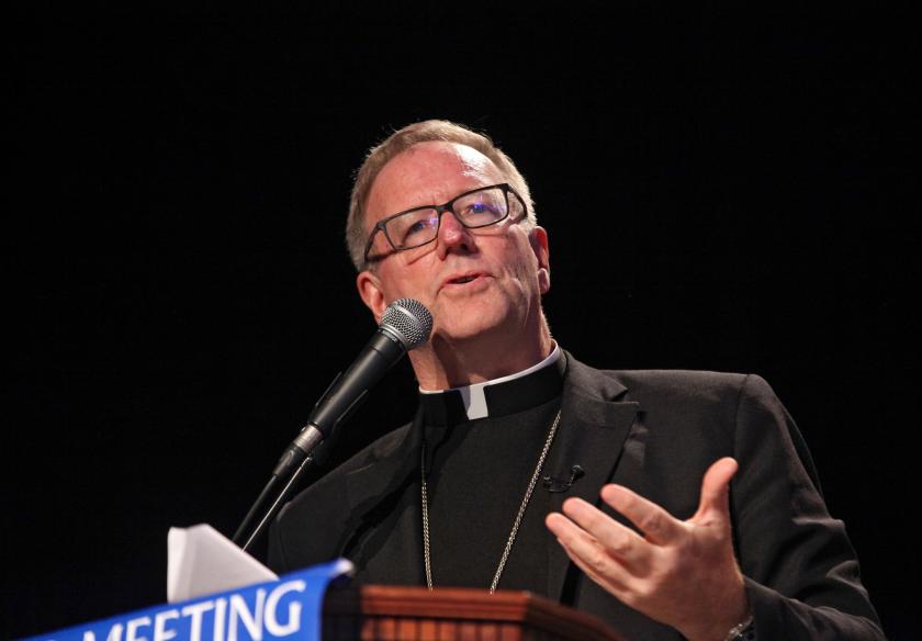 Bishop Robert E. Barron, Auxiliary Bishop of the Arch Dioceses of Los Angeles, gives a speech titled 'Pope Francis on the gospel of the family. What is Jesus calling our families to be' at the Pastoral Congress for the World Meeting of Families (WMOF) 2018 in Dublin, Ireland, 24 August 2018. Pope Francis is visiting Ireland on 25 and 26 August 2018 to attend the World Meeting of Families (WMOF) 2018. EPA/JOHN MCELROY/WMOF2018/Maxwell Ph NO SALES