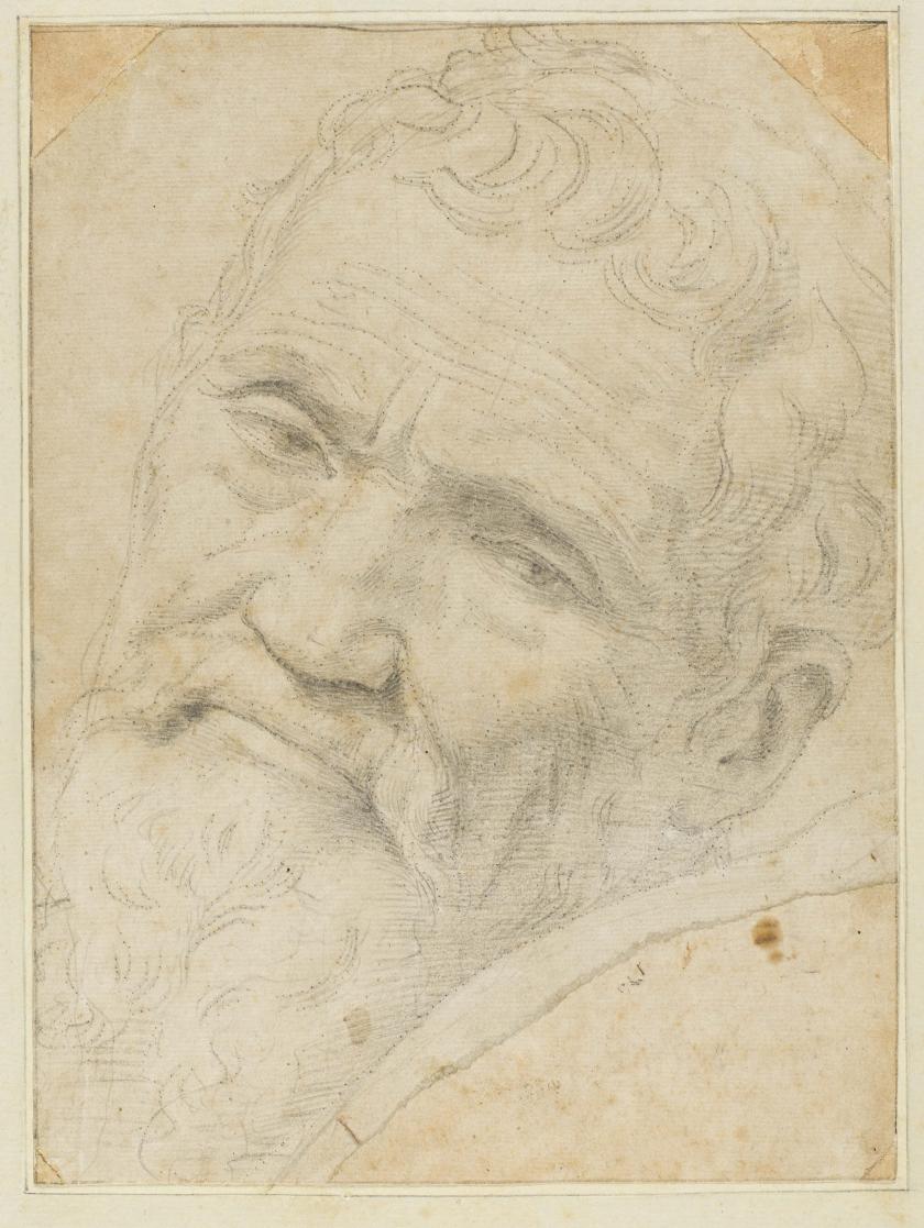 Daniele da Volterra (1509-1566), portret van Michelangelo, 1547-ca. 1553; Collectie Teylers Museum