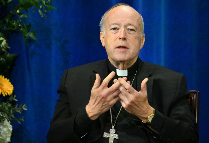US cardinal Robert Walter Mcelroy attends a press conference of US cardinals, a day after the new pope's election, at the North American College in Rome on May 9, 2025. Pope Leo XIV, Robert Francis Prevost, was on May 8, 2025, elected the first pope from the United States, the Vatican announced. Alberto PIZZOLI / AFP