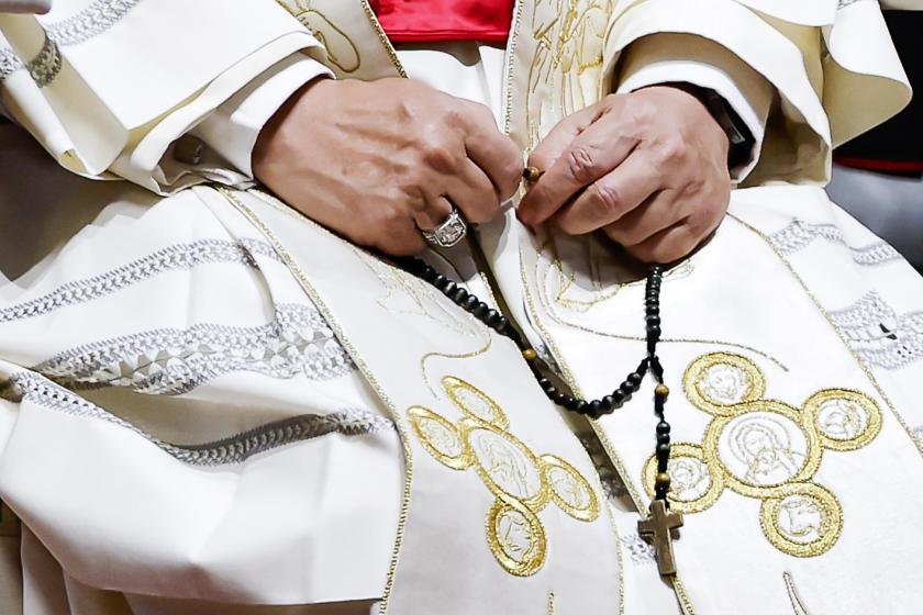 Pope Leo XIV chairs the Holy Rosary Prayer Vigil for Peace in Saint Peter's Basilica in Vatican City, 11 April 2026. EPA/ANGELO CARCONI