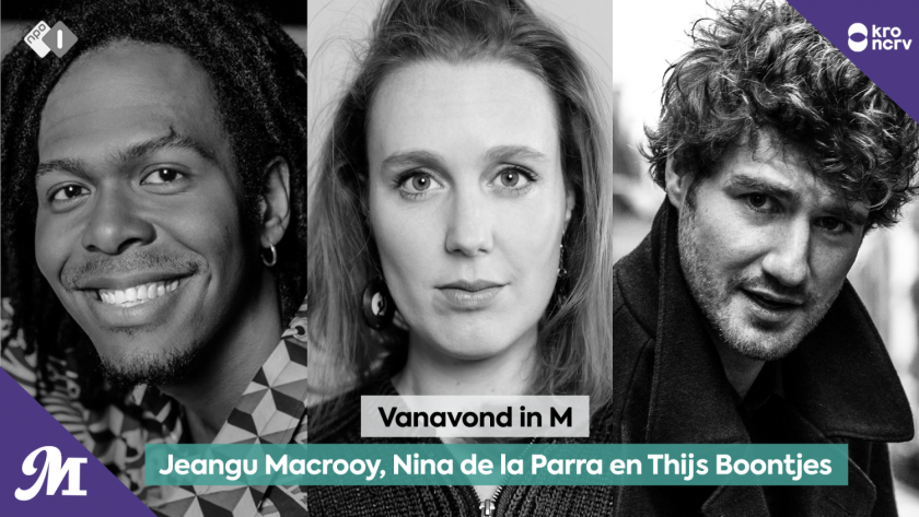 Jeangu Macrooy, Nina de la Parra en Thijs Boontjes Jeangu Macrooy, Nina de la Parra en Thijs Boontjes