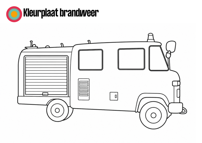 kleurplaat brandweer