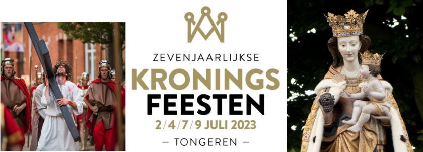 In de week van 2 tot en met 9 juli wordt in Tongeren de 19de editie van zijn zevenjaarlijkse Kroningsfeesten gevierd. In de week van 2 tot en met 9 juli wordt in Tongeren de 19de editie van zijn zevenjaarlijkse Kroningsfeesten gevierd.