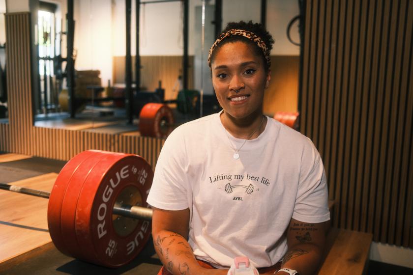 Loraine in de sportschool