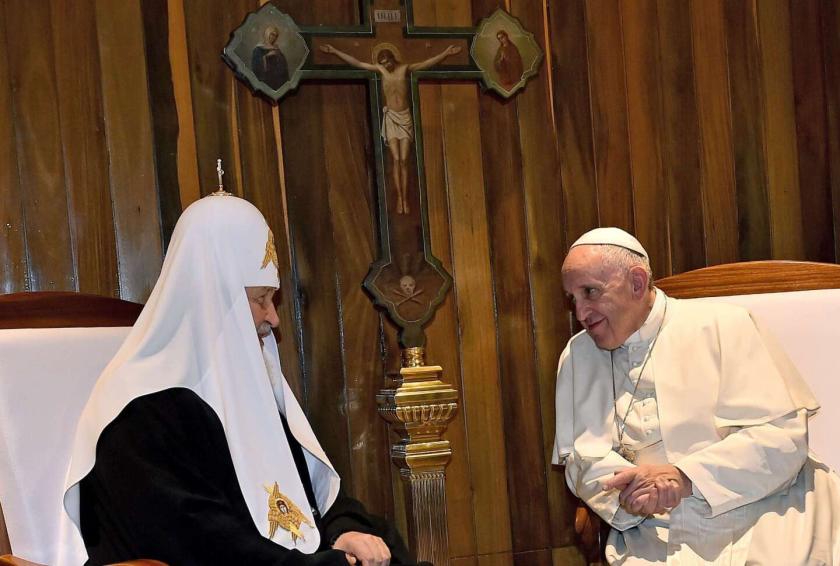 Kirill en Franciscus in havana Kirill en Franciscus