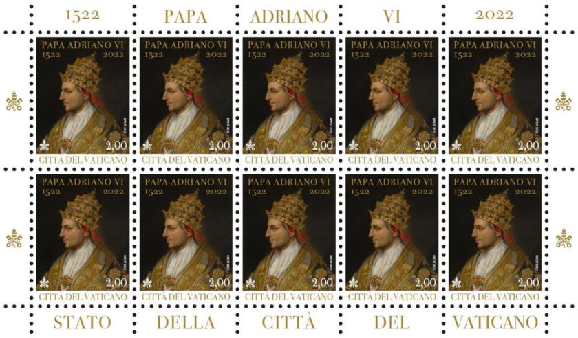 postzegel adrianus vi adriano sesto