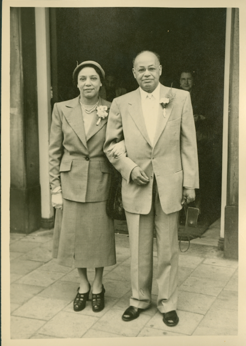 Hermina en Otto Huiswoud in Amsterdam, 1955