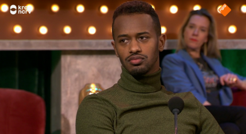 Habtamu aan tafel bij Margriet Habtamu aan tafel bij Margriet
