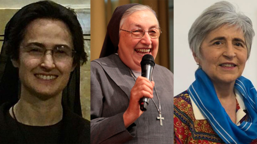 From left Sister Raffaella Petrini, Sister Yvonne Reungoat, and Maria Lia Zervino From left Sister Raffaella Petrini, Sister Yvonne Reungoat, and Maria Lia Zervino (Photo from Vatican News)