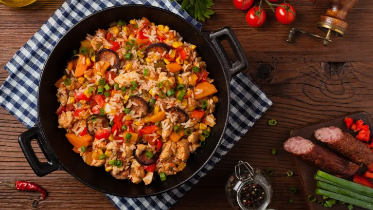 eenpansgerechten rijst jambalaya