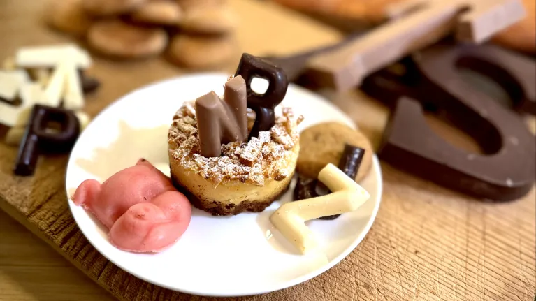 Cheesecake met kruidnoot en taaitaai