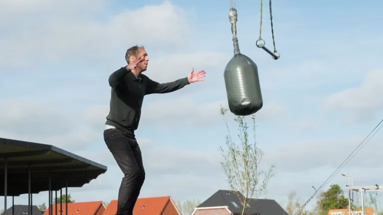 Maarten Blom uit een huisvol op de stormbaan
