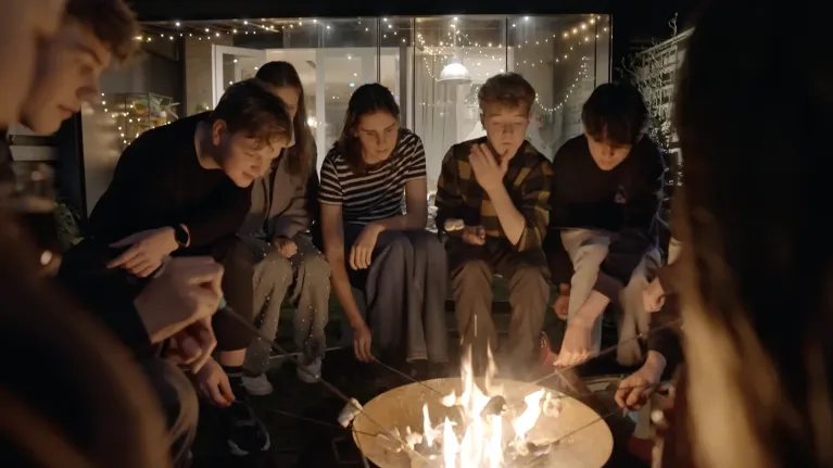 Kampvuur bij Marco en Martine