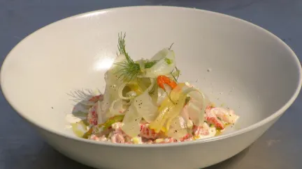 Alain maakt een venkelsalade