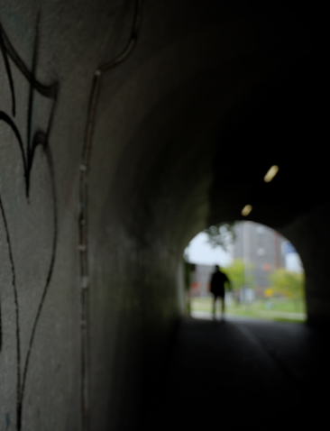 een donkere tunnel