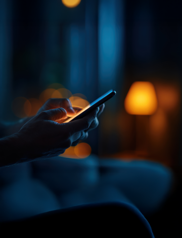 Telefoon in het donker