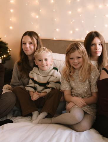 Kinderen kerstfoto