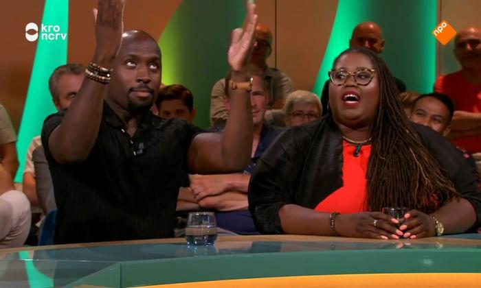 Te gast: Fernando Halman, Shirma Rouse, Herman Ram, Gianni Romme, Erik van Muiswinkel, Adeel Siddiqie en de broers Baltissen.